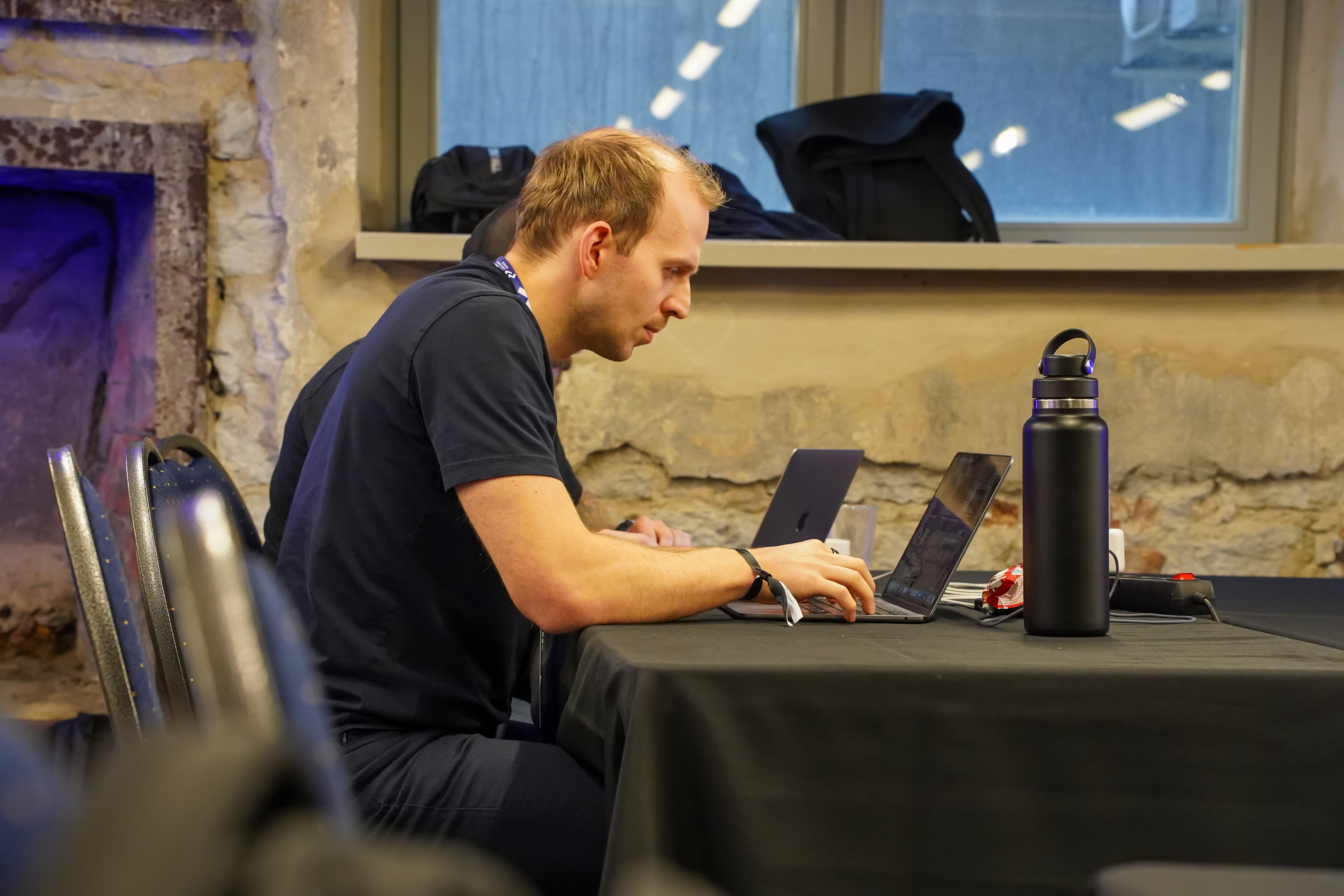 Team working at Defense Hack Day